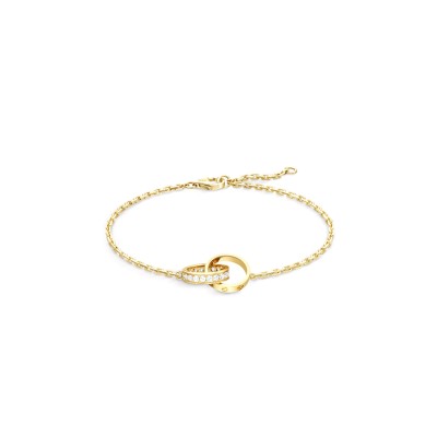 CARTIER LOVE BRACELET, ON CHAIN, HALF-PAVED REF. B6084300